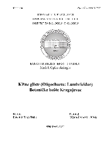 Дигитални садржај dCOBISS (Kišne gliste (Oligochaeta: Lumbricidae) Botaničke bašte Kragujevac : master rad [Elektronski izvor] / Biljana Živanović)