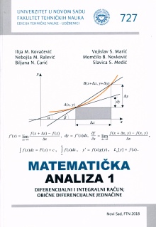 Matematička analiza 1 : dif... (насловна страна)